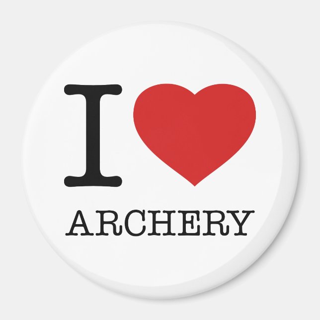I LOVE ARCHERY MAGNET (Front)