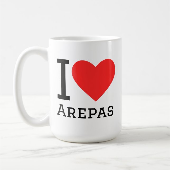 I love arepas coffee mug (Left)