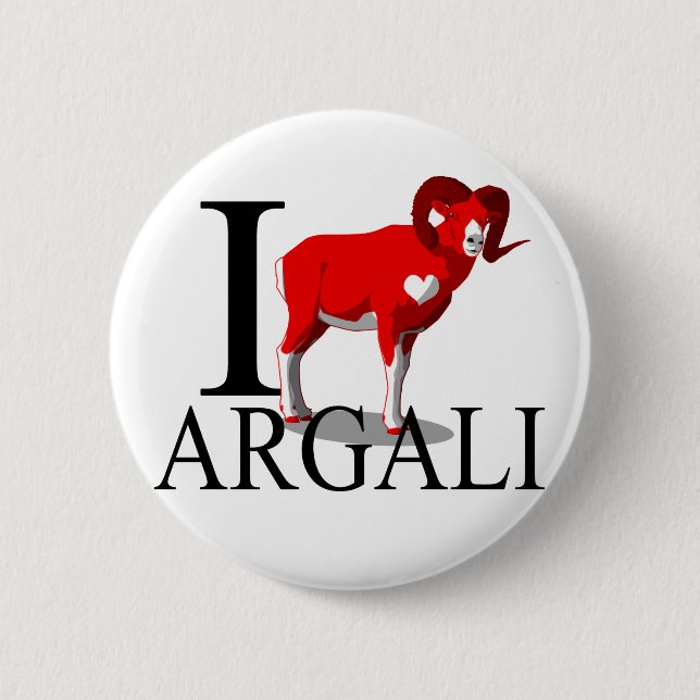 I Love Argali Buttons (Front)