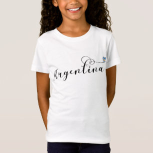 I Love Argentina, Argentine Flag Heart T-Shirt