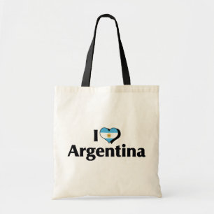 I Love Argentina Flag Tote Bag
