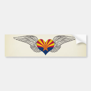 I Love Arizona -wings Bumper Sticker