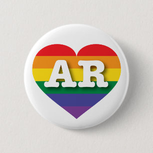 I love Arkansas - Gay Pride 6 Cm Round Badge