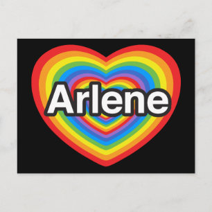 I love Arlene. I love you Arlene. Heart Postcard
