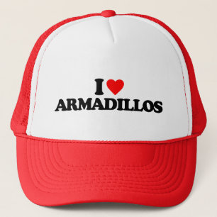 I LOVE ARMADILLOS TRUCKER HAT