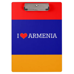 I Love Armenia, flag of Armenia Clipboard