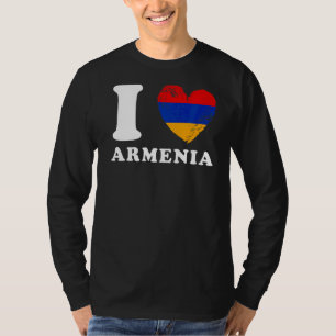 I Love Armenia  Heart Flag Armenia T-Shirt