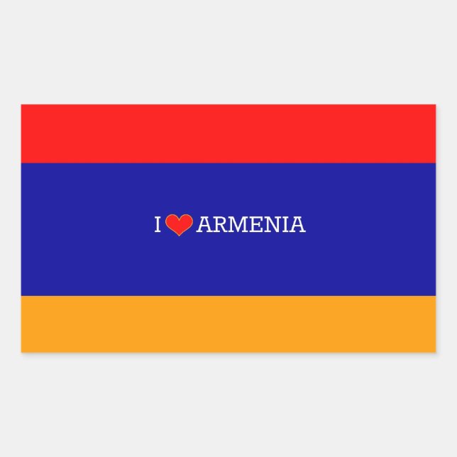 I Love Armenia Rectangular Sticker (Front)
