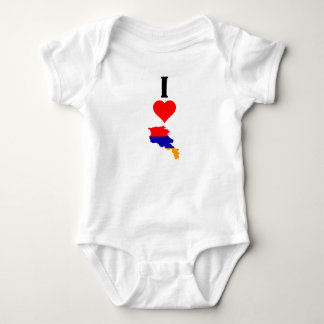 I Love Armenia Vertical I Heart Armenia Country Baby Bodysuit