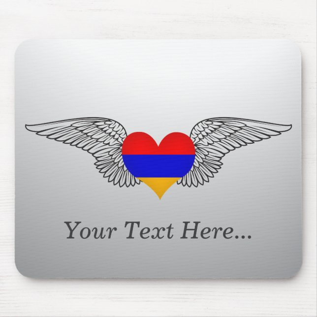 I Love Armenia -wings Mouse Pad (Front)