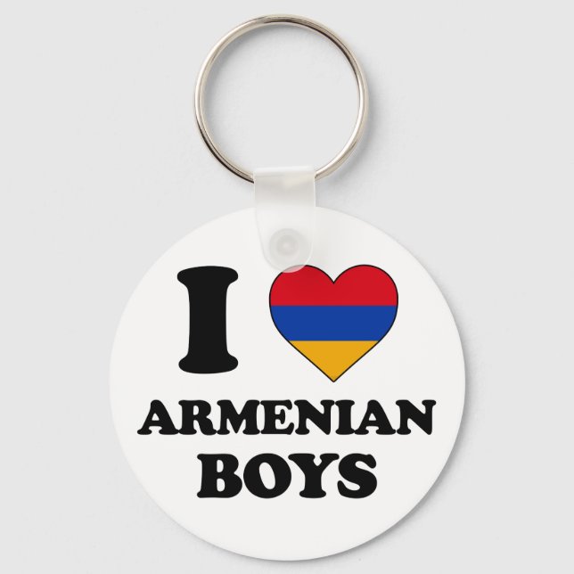 I love Armenian boys Key Ring (Front)