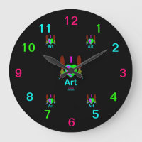 I Love Art Acrylic Wall Clock