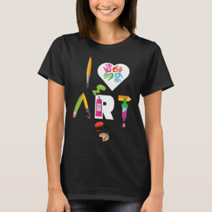 I love art fun colourful future artist and crafts T-Shirt