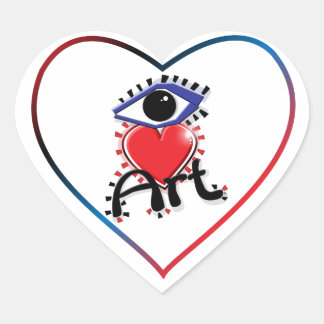 I LOVE ART HEART STICKER