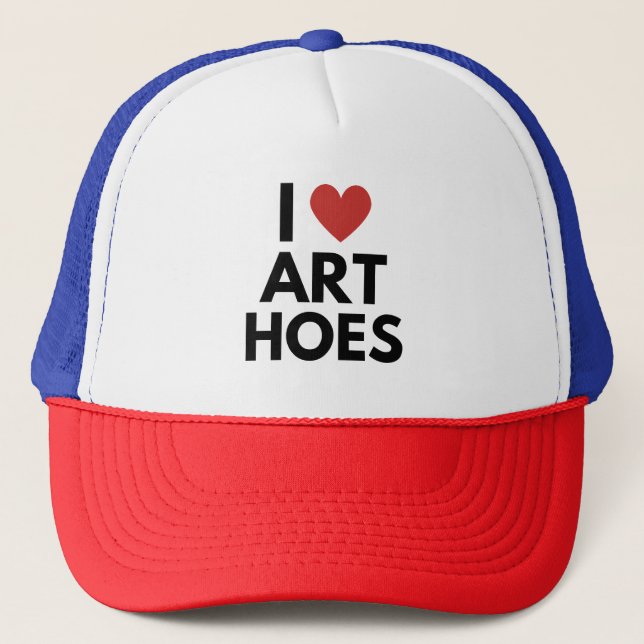 I LOVE ART HOES TRUCKER HAT (Front)