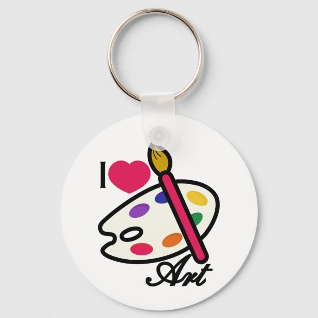 I Love Art Key Ring (Front)
