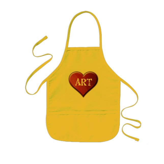 I Love Art Kids Apron (Front)