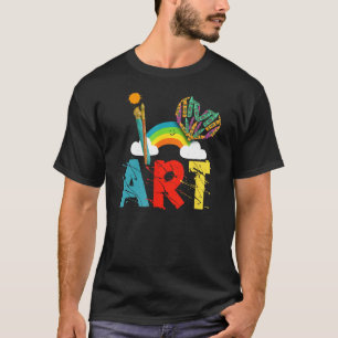 I Love Art - Painter - Crayons - Paint Brush - Pai T-Shirt