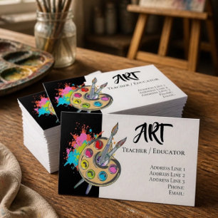 I Love Art Painter's Palette Business Card