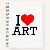 I Love Art Spiral Notebook 