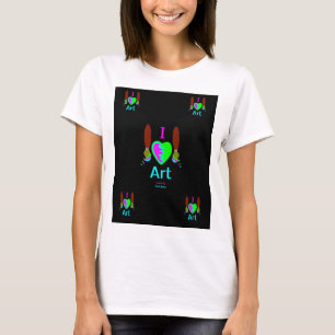 I Love Art Women's White T Shirt