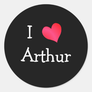I Love Arthur Classic Round Sticker