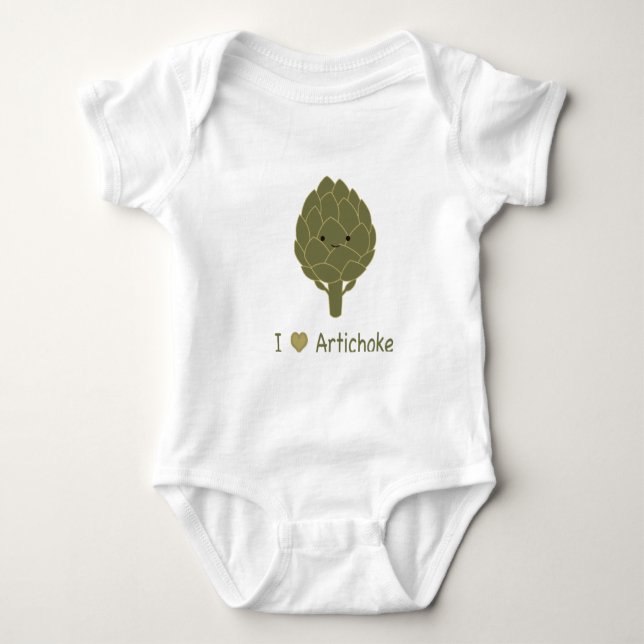 I love artichoke baby bodysuit (Front)