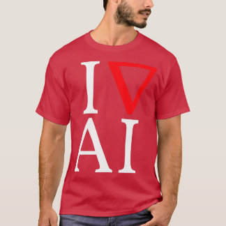 I love artificial intelligence contrast  T-Shirt