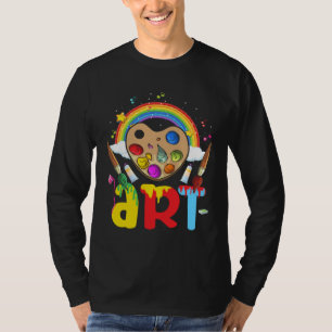 I Love Artist Painter Colorful Painting Rainbow T-Shirt