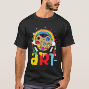 I Love Artist Painter Colorful Painting Rainbow T-Shirt