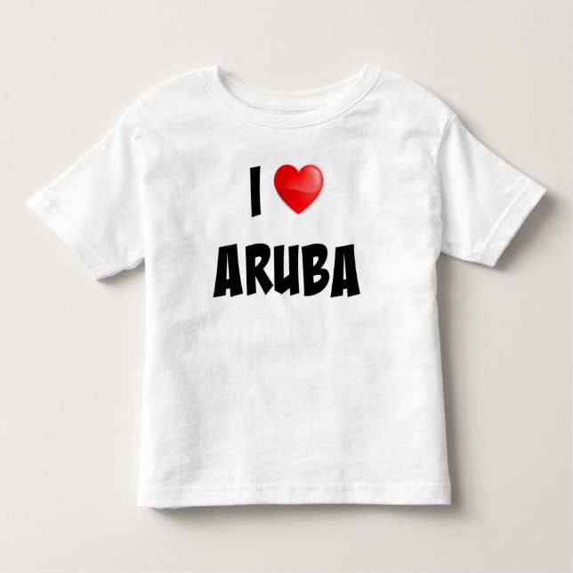 "I Love Aruba" custom designed clothing Toddler T-Shirt (Front)