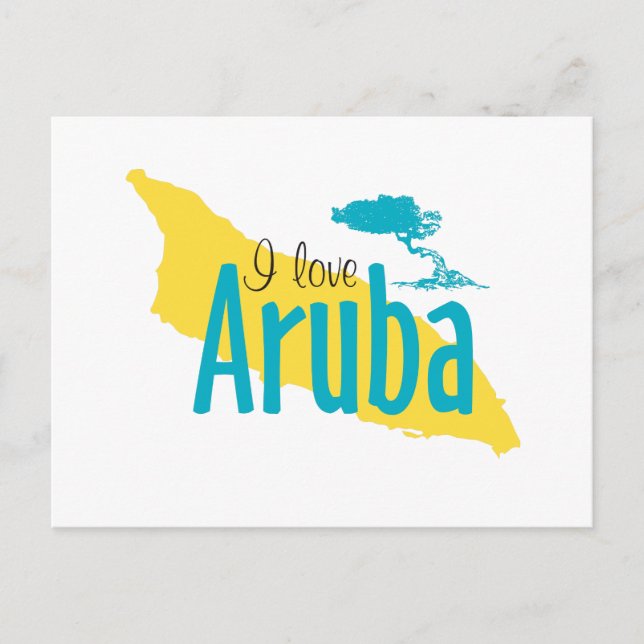 I Love Aruba Postcard (Front)