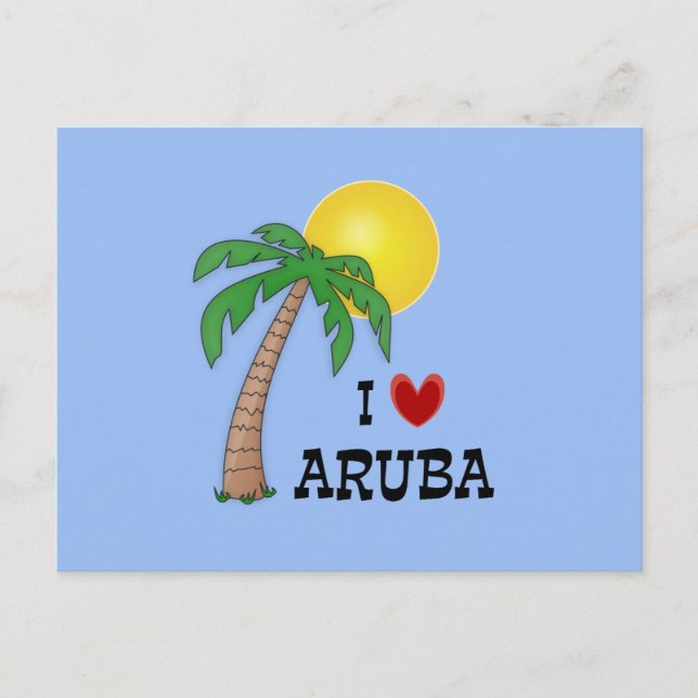 I Love Aruba Postcard (Front)