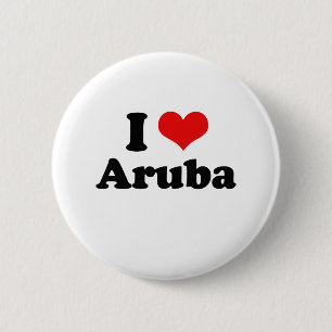 I Love Aruba Tshirt 6 Cm Round Badge