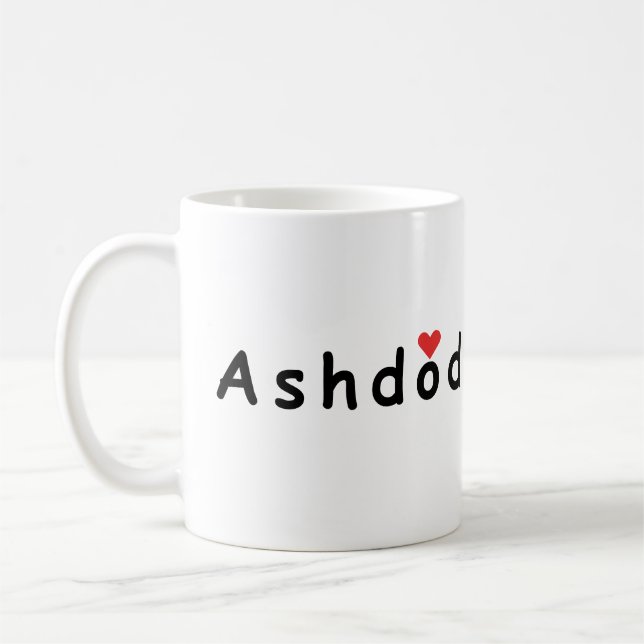 I love Ashdod Israel Coffee Mug (Left)