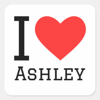 I love ashley square sticker