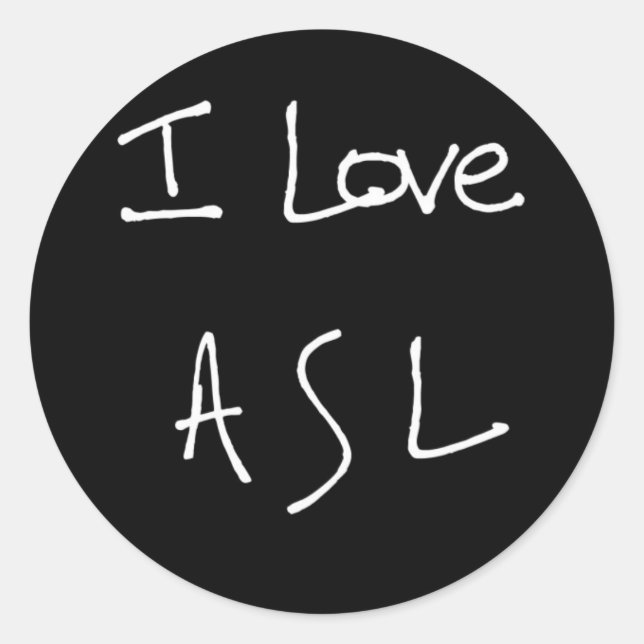 I love ASL sticker (Front)