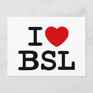 I Love ASL (White) Postcard