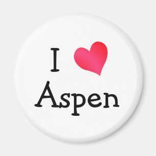 I Love Aspen Magnet