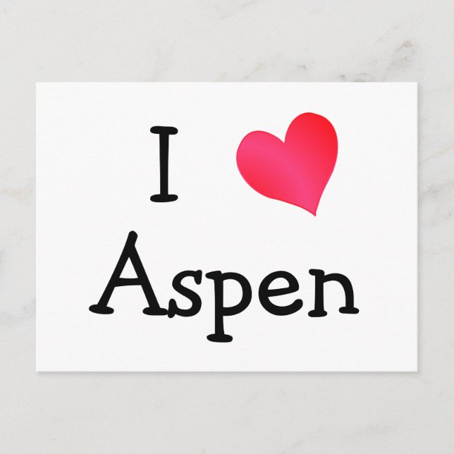 I Love Aspen Postcard (Front)