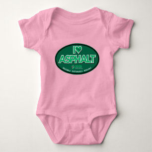 I Love Asphalt One-Piece Baby Bodysuit - Pink