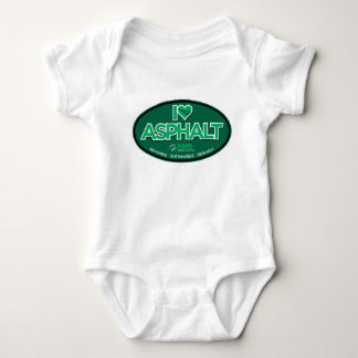 I Love Asphalt One-Piece Baby Bodysuit - White