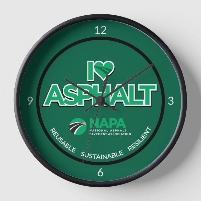 I Love Asphalt Wall Clock (Front)