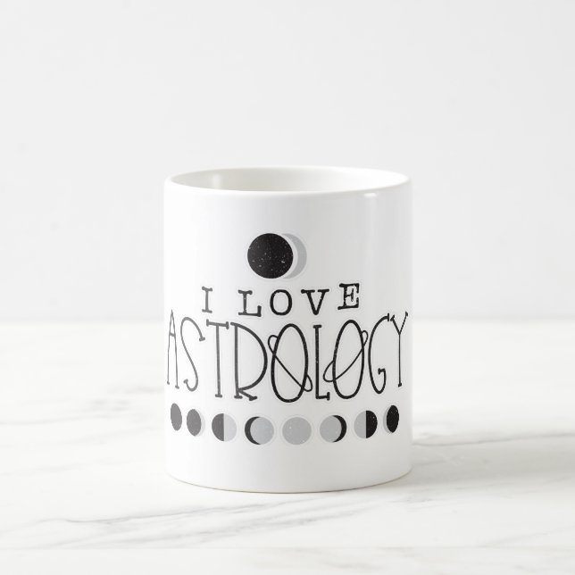 I love Astrology Sun & Moon Phases Coffee Mug (Center)