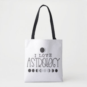 I love Astrology Sun & Moon Phases Tote Bag