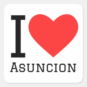 I love Asunción Square Sticker