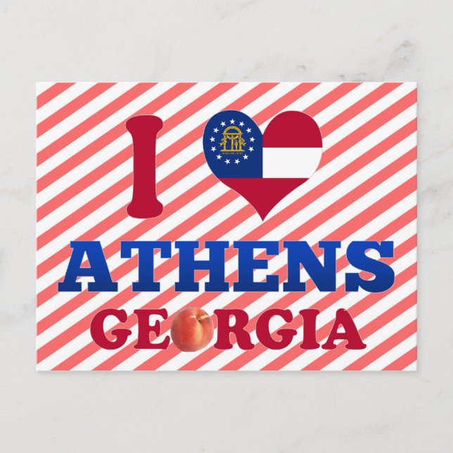 I Love Athens, Georgia Postcard (Front)