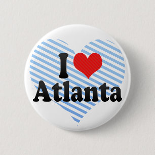 I Love Atlanta 6 Cm Round Badge