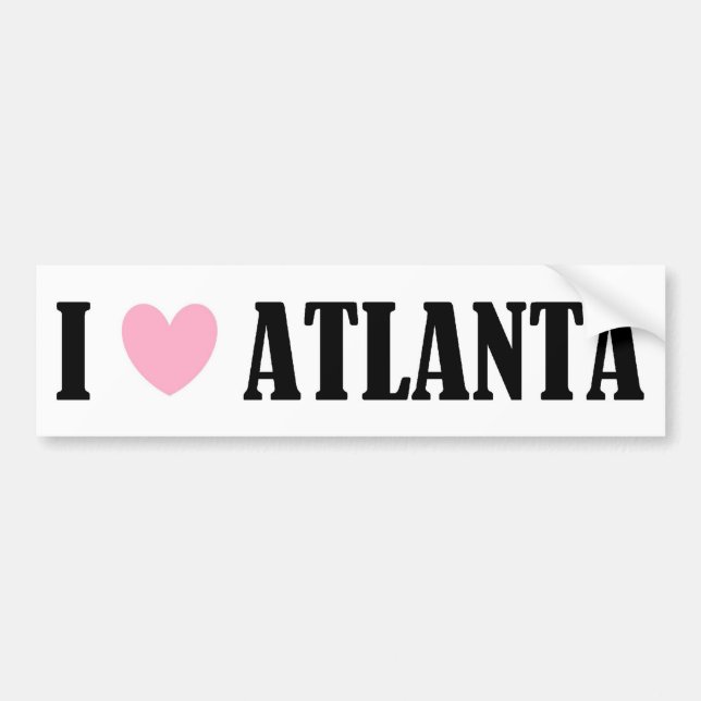 I Love Atlanta Bumper Sticker (Front)