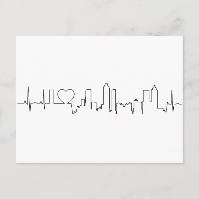 I love Atlanta in an extraordinary ecg style Postcard (Front)